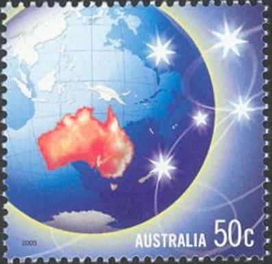 Australia on Globe