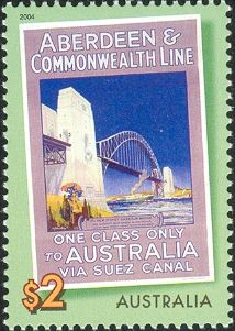 Aberdeen & Commonwealth Line - Liner Passing Under Bridge