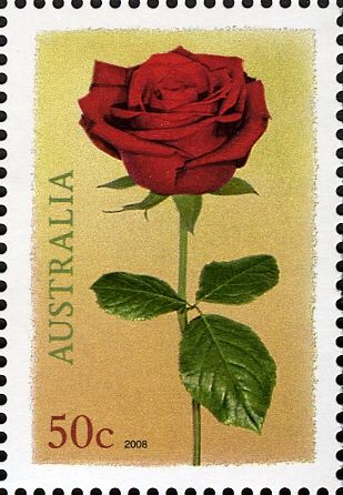 Red Rose 2008 scented stamp