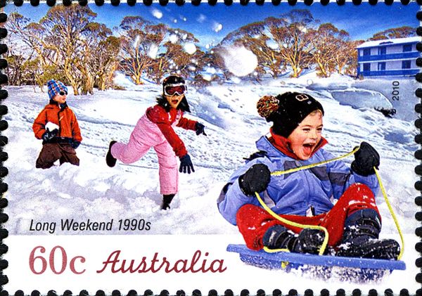 Children Playing in Snow, 1990's