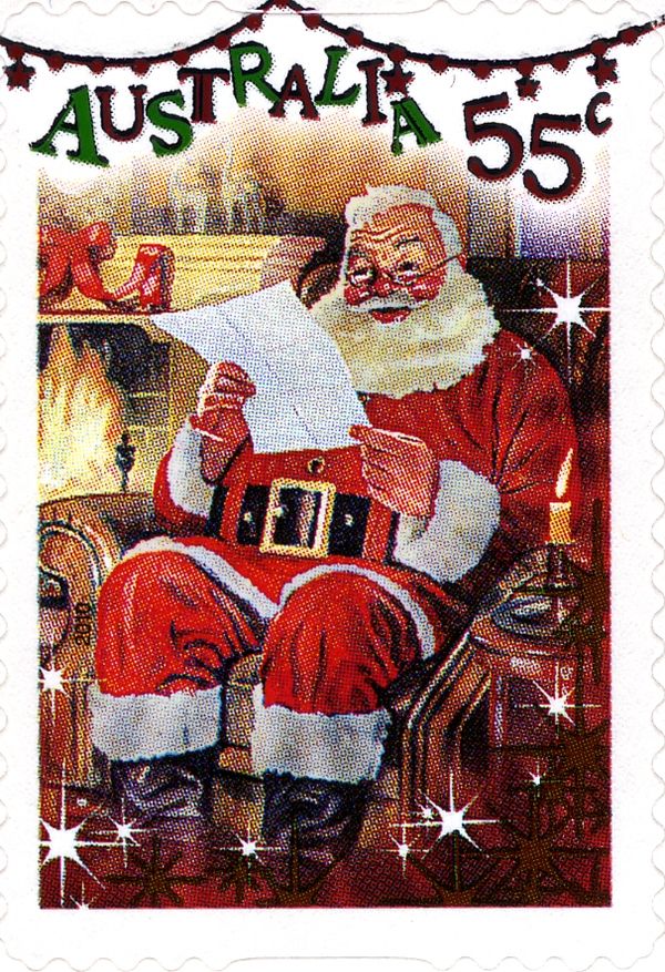 Christmas 2010 - Santa Reading Letter, with lacquer