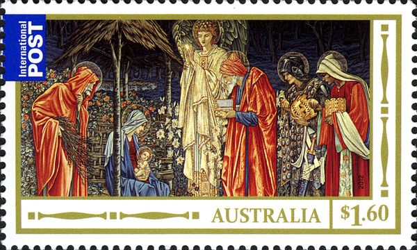 Tapestry with Christmas Scene