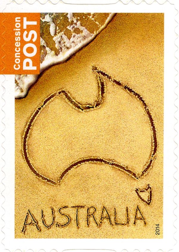 Map of Australia in Sand