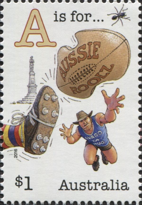 A is for Aussie Rules, Ant, and ANZAC memorial