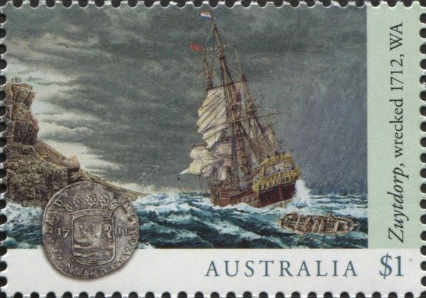 Wreck of Zuytdorp, 1712, and silver coin