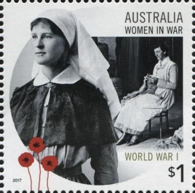 Nurse Ella Clow McLean and Miss Coll Knitting Socks