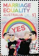 Same-Sex Couples under Rainbow