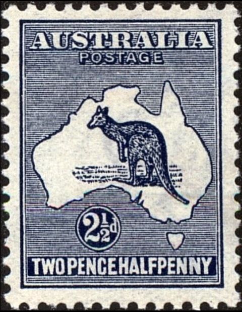Kangaroo and Map, Perforated OS