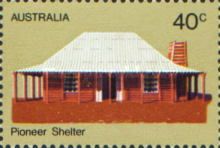 Homestead on white paper