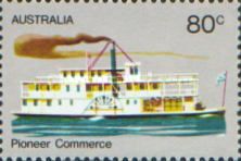 Paddle Steamer on white paper