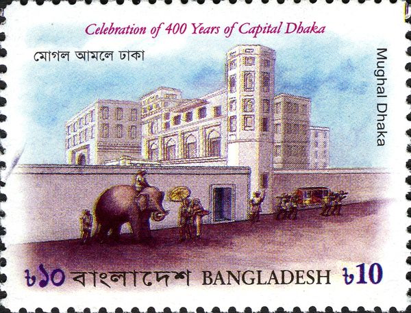 Elephant and City of Dhaka