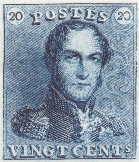 King Leopold I Type "Epaulettes" 20ct