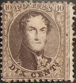 King Leopold I - Medaillon with Perforation 12½ x 13½