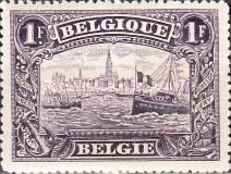 The river "Schelde" with the City of Antwerp - Perf. 14
