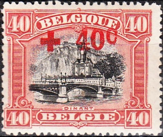 Bridge and citadel in "Dinant"- Surcharged