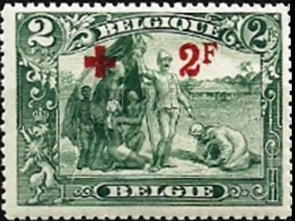 Allegory of the anti-slavery campaign in Congo - Surcharged