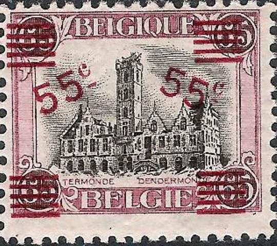 Dendermonde Town Hall - Surcharged