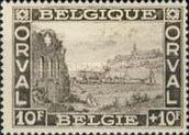 Orval Abbey - Ruine (left) and new Abbey - Overprinted