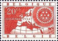 Map of Europe and Rotary Symbol