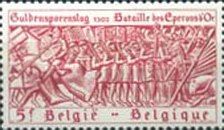 Detail of the "Oxford Coffer" - Battle of the Golden Spurs