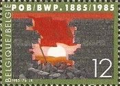 Allegory - Broken Wall, Flag and Rising Sun