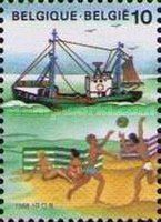 Fishing Boat and Playing Children