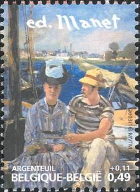 Painting "Argenteuil" by Edouard Manet (1832-1883)