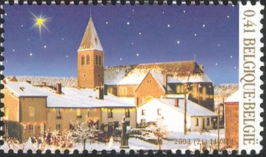 Winter Landscape - Church of Herbeumont - Without Label