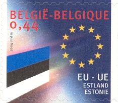 European Union - Flag of Estonia Self-adhesive