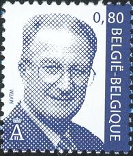 King Albert II (1934-) - Type MVTM Blue Prior Label 0.80 €