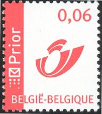 Priority Stamp with Red Prior Logo (Posthorn)