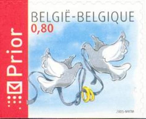 Marriage Pigeons Self-adhesive - Left Imperforate