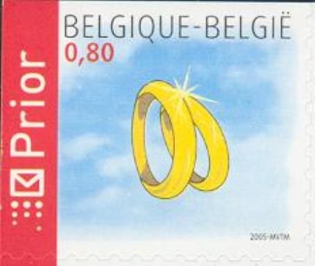 Marriage Rings Self-adhesive - Left Imperforate