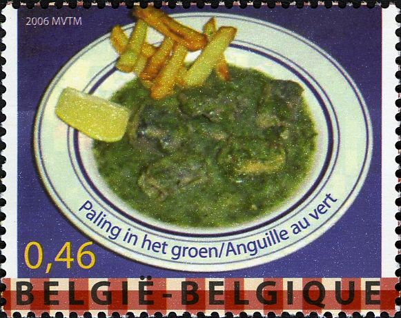 This is Belgium 4th Issue - Eel in Green