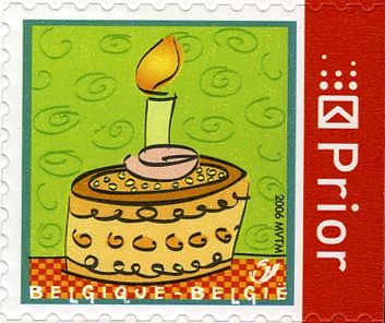Birthday Cake Self-adhesive - Right + Bottom Imperforate
