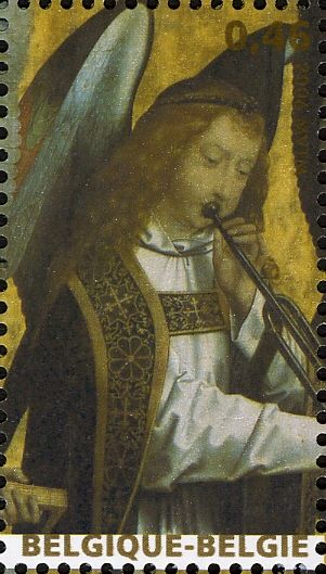 Angels making music by Hans Memling 4