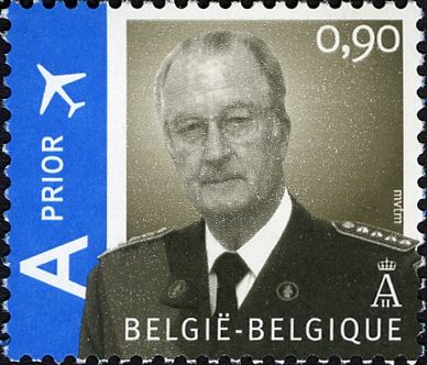 King Albert II in Uniform. Intern. Prior 0.90 euro