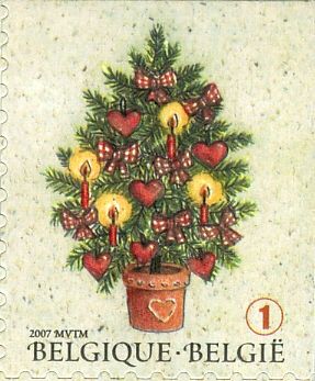 Christmas tree National Self-adhesive Bottom + Right Imperf