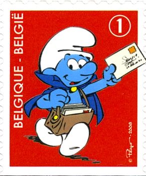 The Smurfs Self-adhesive - Postman Smurf Red