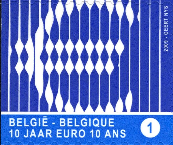 10 Years of Euro Self-adhesive Right + Bottom Imperforate