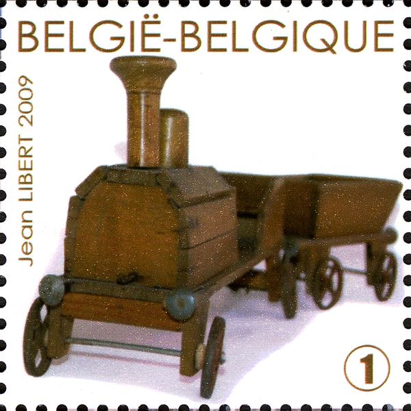 Toy Train made of Wood, France 1925