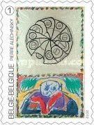 Aquarelle estampillée, Pierre Alechinsky, 1975
