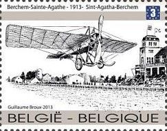 First Airmail Flight: Arrival at Sint-Agatha-Berchem