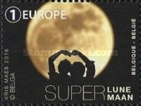 Supermoon and people