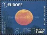 Supermoon and trees