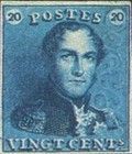 King Leopold I Type "Epaulettes" 20ct