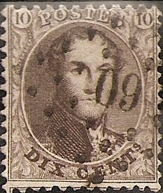King Leopold I - Medaillon with Perforation 14½