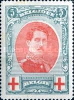 King Albert I - Red Medallion - Perf. 14