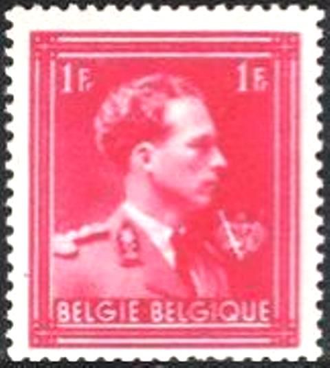 King Leopold III with 'V' and crown