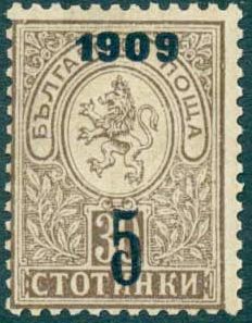 Overprint "1909"